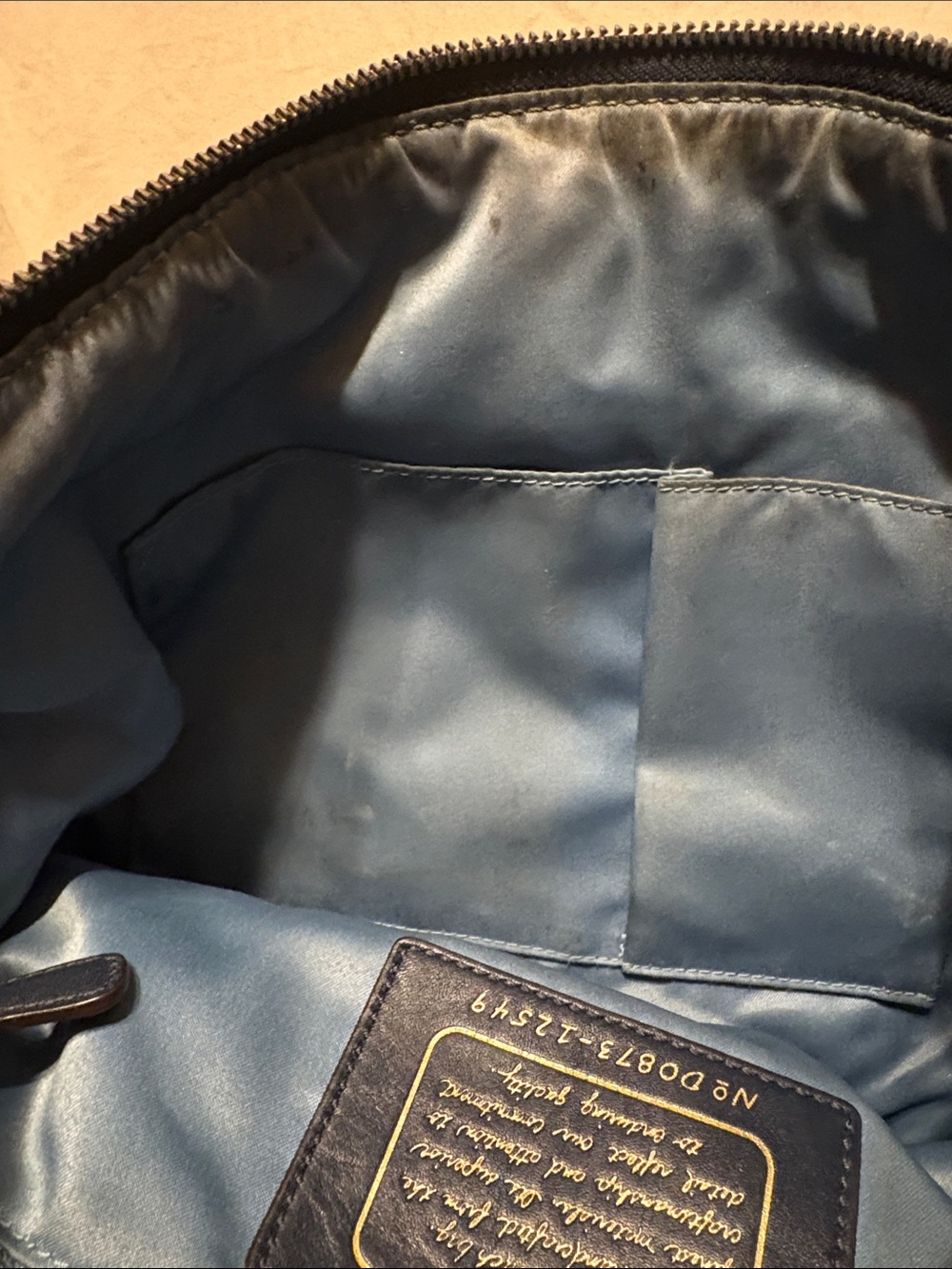 Coach Signature Canvas Shoulder Bag in a denim-like material. - Picture 5 of 6